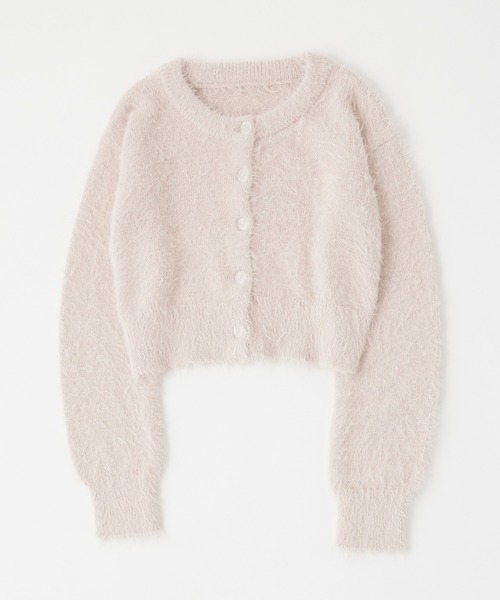 MIEL CRISHUNANT（ミエルクリシュナ）の「【累計お気に入り数2.8万人突破】ふわふわシャギークルーネックカーディガン（カーディガン/ボレロ・レディース・グレー/ブラック/ライトピンク・FREE）」の5枚目の写真