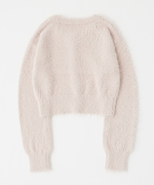 MIEL CRISHUNANT（ミエルクリシュナ）の「【累計お気に入り数2.8万人突破】ふわふわシャギークルーネックカーディガン（カーディガン/ボレロ・レディース・グレー/ブラック/ライトピンク・FREE）」の4枚目の写真