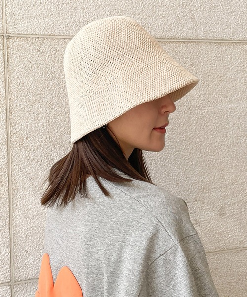 GORGE(ゴージ)の「《軽やかフィット》レディース ニットサーモハット シンプル デイリー 春夏秋冬(ハット・レディース・カーキ/アイボリー/ブラック・F)」の5枚目の写真