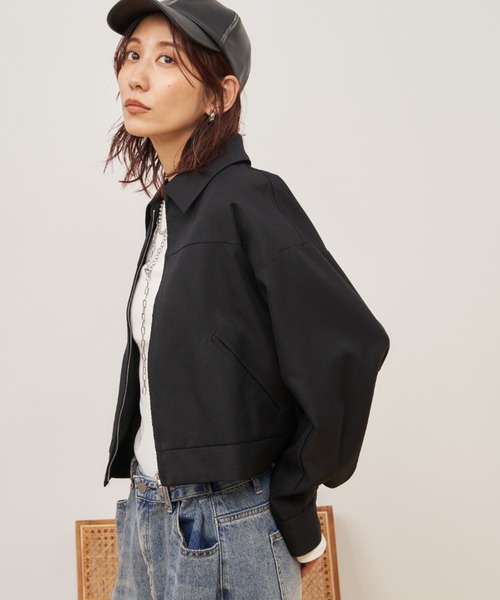 Auntie Rosa Holiday（アンティローザホリデー）の「クロップドジップブルゾン / セットアップ対応（ブルゾン・レディース・ブラック/その他・FREE）」の7枚目の写真