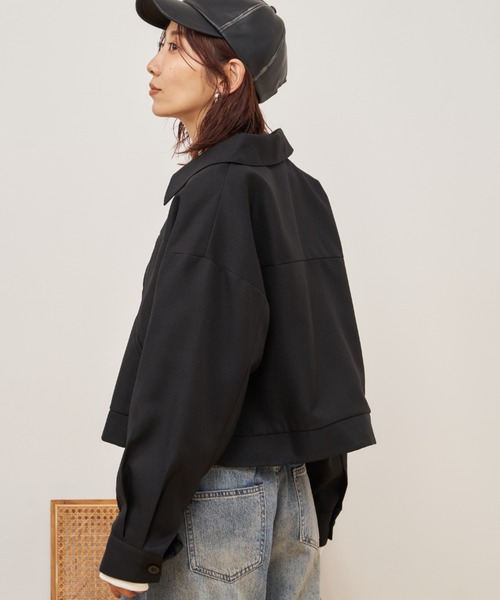 Auntie Rosa Holiday（アンティローザホリデー）の「クロップドジップブルゾン / セットアップ対応（ブルゾン・レディース・ブラック/その他・FREE）」の8枚目の写真