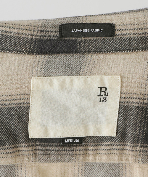 R13（アールサーティーン）の「【R13/アールサーティーン】ダメージチェックシャツ（シャツ/ブラウス・レディース・ベージュ・FREE）」の21枚目の写真