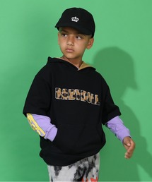 BABYDOLL | 親子お揃い アニマル柄 5分袖 パーカー 9634K(パーカー)