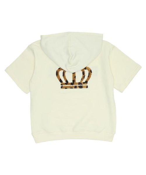 BABYDOLL（ベビードール）の「親子お揃い アニマル柄 5分袖 パーカー 9634K（パーカー・キッズ・オフホワイト/ブラック・120cm/150cm/90cm/130cm/140cm/100cm/110cm）」の8枚目の写真