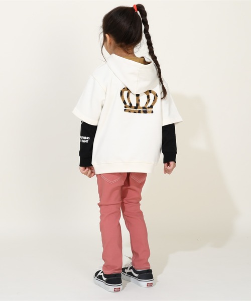 BABYDOLL（ベビードール）の「親子お揃い アニマル柄 5分袖 パーカー 9634K（パーカー・キッズ・オフホワイト/ブラック・120cm/150cm/90cm/130cm/140cm/100cm/110cm）」の17枚目の写真