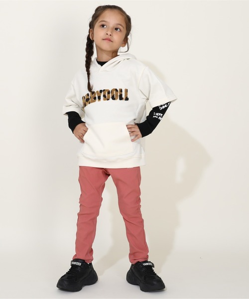 BABYDOLL（ベビードール）の「親子お揃い アニマル柄 5分袖 パーカー 9634K（パーカー・キッズ・オフホワイト/ブラック・120cm/150cm/90cm/130cm/140cm/100cm/110cm）」の15枚目の写真