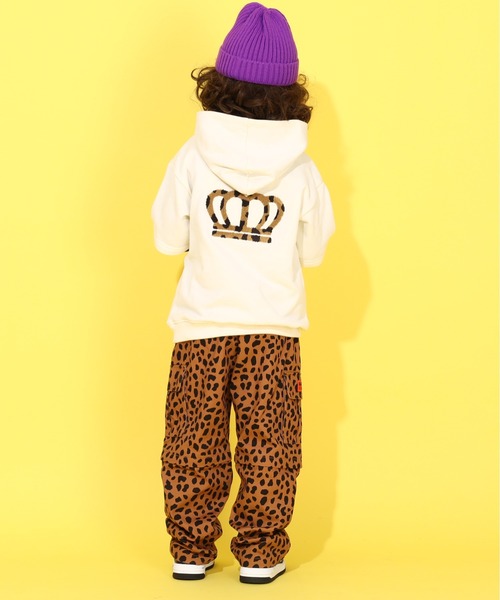 BABYDOLL（ベビードール）の「親子お揃い アニマル柄 5分袖 パーカー 9634K（パーカー・キッズ・オフホワイト/ブラック・120cm/150cm/90cm/130cm/140cm/100cm/110cm）」の13枚目の写真