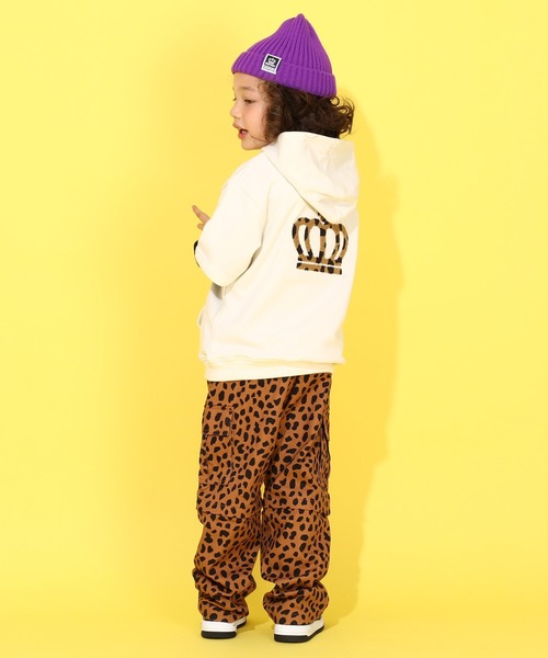 BABYDOLL（ベビードール）の「親子お揃い アニマル柄 5分袖 パーカー 9634K（パーカー・キッズ・オフホワイト/ブラック・120cm/150cm/90cm/130cm/140cm/100cm/110cm）」の12枚目の写真