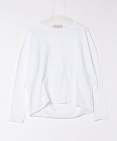クルーネックドレープ長袖カットソー