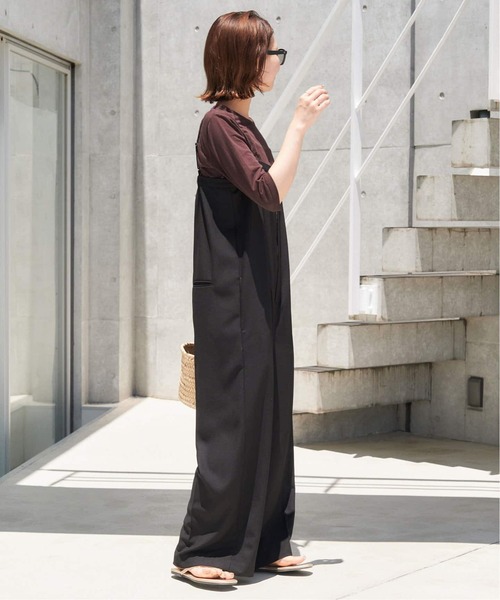 SLOBE IENA(スローブイエナ)の「《追加2》シアー天竺5分袖Tシャツ(Tシャツ/カットソー・レディース・ネイビー/ブラウン/アイボリー・FREE)」の12枚目の写真