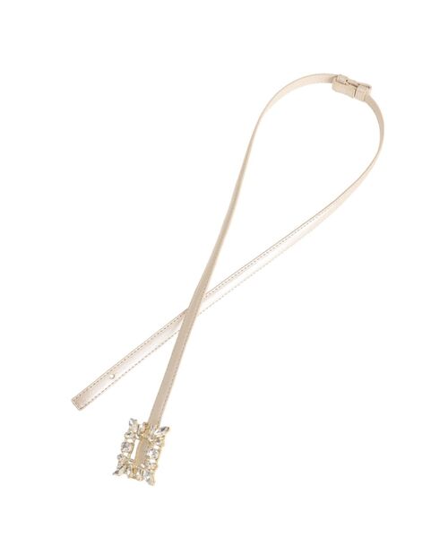 MERCURYDUO（マーキュリーデュオ）の「ビジューバックルベルト（ベルト・レディース・ブラック/アイボリー・FREE）」の5枚目の写真