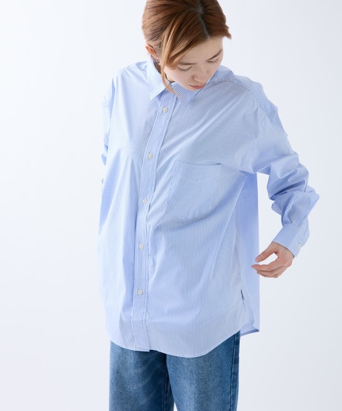 meltum(メルタム)の「LOOSE STRIPE SHIRT L/S(シャツ/ブラウス・メンズ・ブルー/ベージュ/ネイビー・MEDIUM/LARGE/X-LARGE)」の21枚目の写真