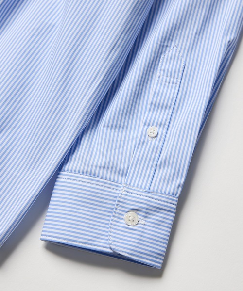 meltum(メルタム)の「LOOSE STRIPE SHIRT L/S(シャツ/ブラウス・メンズ・ブルー/ベージュ/ネイビー・MEDIUM/LARGE/X-LARGE)」の15枚目の写真
