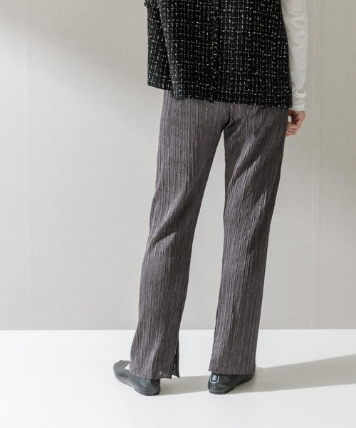 CHIGNON（シニヨン）の「CHIGNON　カットプリーツパンツ（その他パンツ・レディース・チャコールグレー/ベージュ系その他・FREE）」の7枚目の写真