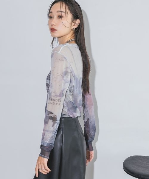 デパート 送料無料 JEANASIS（ジーナシス）の「コラージュシアーパネルラインLS 応援グッズ