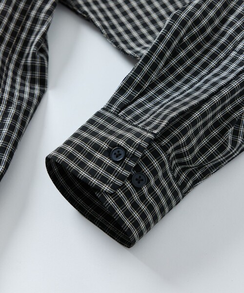 FREAK'S STORE（フリークスストア）の「限定展開 Relax Fit リラックスフィット チェック レギュラーカラーシャツ（シャツ/ブラウス・メンズ・サックスブルー/ブラック/ホワイト/グリーン/ブラウン/ネイビー/ベージュ・LARGE/MEDIUM/SMALL）」の14枚目の写真