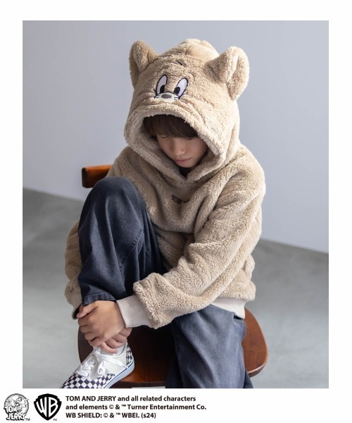 美品クロミ　モコモコボアパーカー　マックハウス　130 マックハウス Mac-House サンリオキャラクターズ クロミ 着ぐるみ