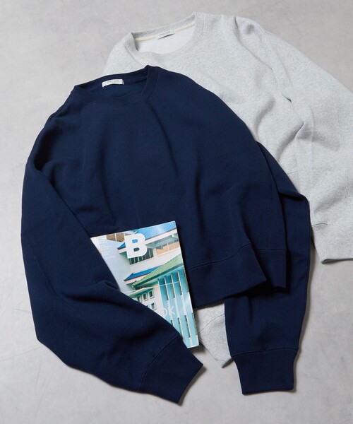 FREAK'S STORE(フリークスストア)の「限定展開 ヘビーウェイト ショート ビッグ スウェット(スウェット・レディース・ブラック/チャコールグレー/グレー/ナチュラル/ブルー/ライトグレー/ピンク/グリーン/パープル/ベージュ/ネイビー・フリ-)」の8枚目の写真