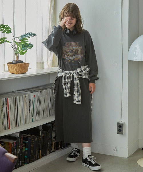 プランテーション　しわ加工ロングワンピース プランテーション しわ加工ロングワンピース Plantation