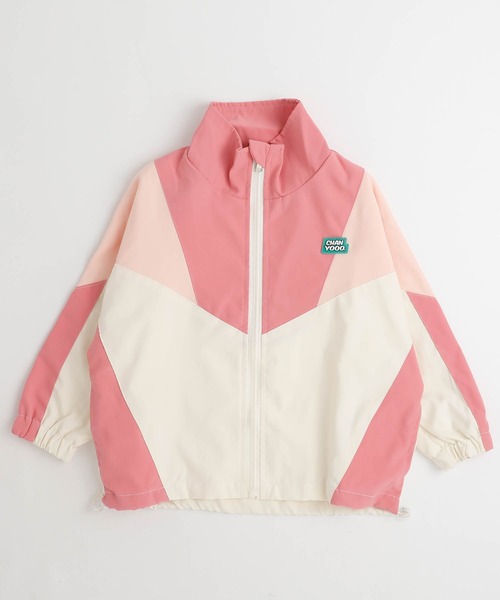 ワンポイント配色アノラックパーカー（ナイロンジャケット