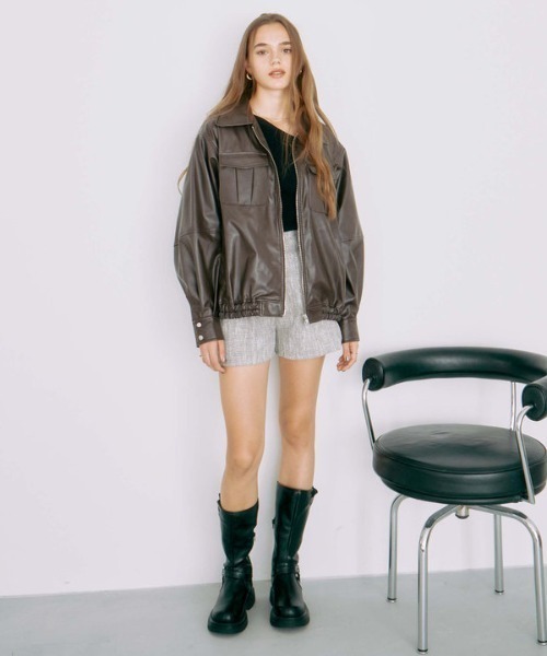 archives(アルシーヴ)の「HWツイードタックショートパンツ(その他パンツ・レディース・ブラウン/グレー/ブラック・MEDIUM)」の9枚目の写真