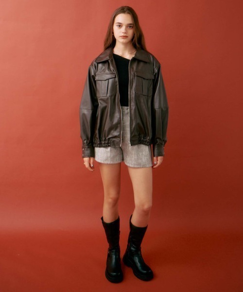 archives(アルシーヴ)の「HWツイードタックショートパンツ(その他パンツ・レディース・ブラウン/グレー/ブラック・MEDIUM)」の12枚目の写真