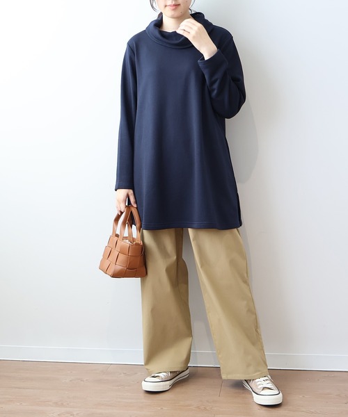 MB mint breeze(エムビーミントブリーズ)の「【L~6L 大きいサイズ】裏起毛ストレッチワイドパンツ(その他パンツ・レディース・ベージュ/ブラック・LL/3L/4L/5L/L/6L)」の10枚目の写真