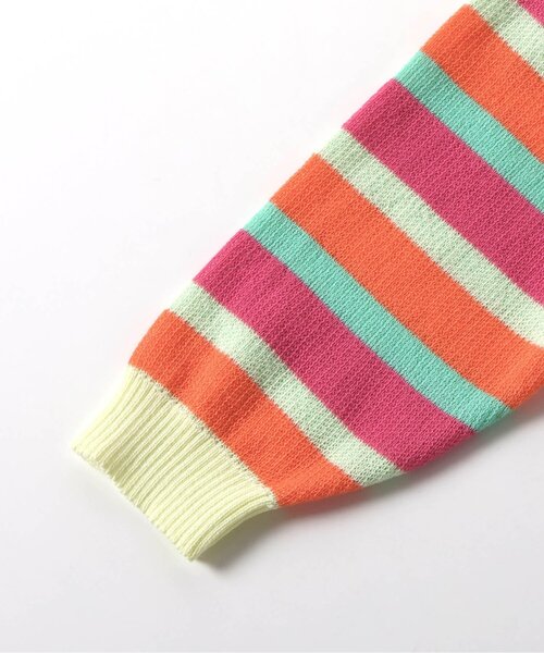 BREEZE（ブリーズ）の「ハート・ボーダーカーディガン（カーディガン/ボレロ・キッズ・ブラック/レインボー・90/100/120/140）」の10枚目の写真