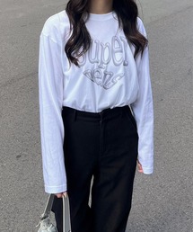メタリックプリントロンT/長袖Tシャツ