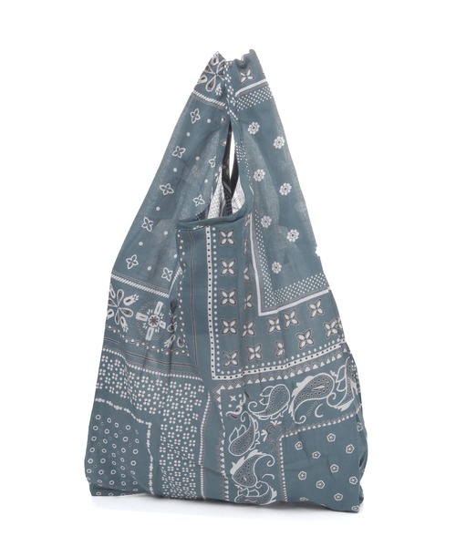 BAYFLOW（ベイフロー）の「BFバンダナマルシェバック（エコバッグ/サブバッグ・レディース・レッド/ネイビー・0）」の3枚目の写真