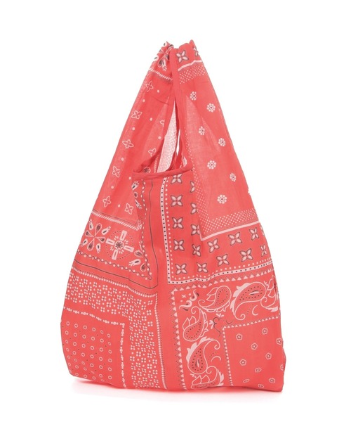 BAYFLOW（ベイフロー）の「BFバンダナマルシェバック（エコバッグ/サブバッグ・レディース・レッド/ネイビー・0）」の4枚目の写真