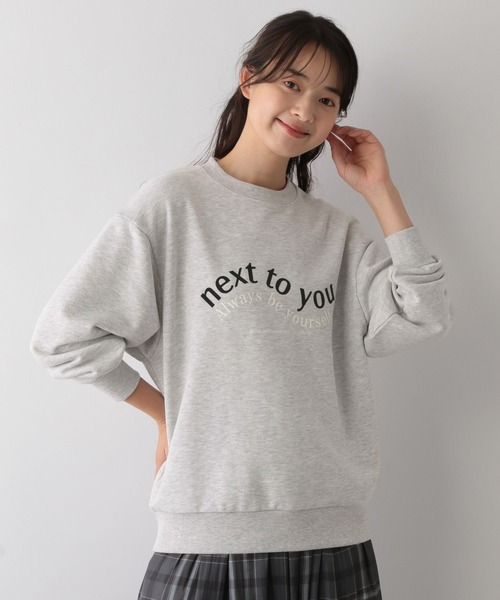 GLOBAL WORK Smile Seed Store（グローバルワーク スマイルシードストア）の「プリントプルオーバースウェット/116032（Tシャツ/カットソー・レディース・アイボリー/ブラック/ネイビー/チャコール/杢グレー・MEDIUM/X-LARGE/LARGE/SMALL）」の3枚目の写真