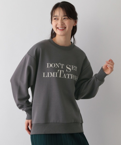 GLOBAL WORK Smile Seed Store（グローバルワーク スマイルシードストア）の「プリントプルオーバースウェット/116032（Tシャツ/カットソー・レディース・アイボリー/ブラック/ネイビー/チャコール/杢グレー・MEDIUM/X-LARGE/LARGE/SMALL）」の4枚目の写真