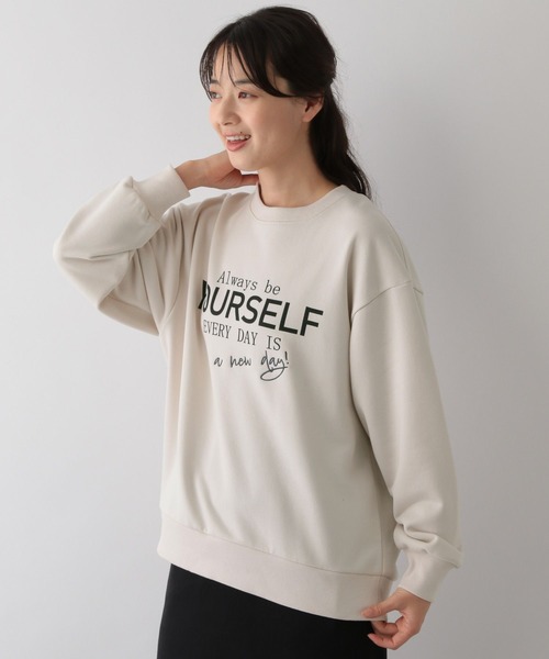 GLOBAL WORK Smile Seed Store（グローバルワーク スマイルシードストア）の「プリントプルオーバースウェット/116032（Tシャツ/カットソー・レディース・アイボリー/ブラック/ネイビー/チャコール/杢グレー・MEDIUM/X-LARGE/LARGE/SMALL）」の10枚目の写真