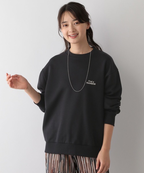 GLOBAL WORK Smile Seed Store（グローバルワーク スマイルシードストア）の「プリントプルオーバースウェット/116032（Tシャツ/カットソー・レディース・アイボリー/ブラック/ネイビー/チャコール/杢グレー・MEDIUM/X-LARGE/LARGE/SMALL）」の6枚目の写真