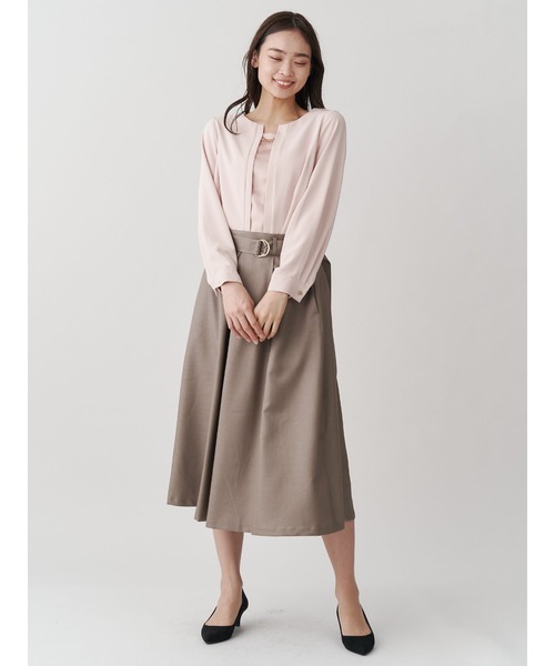 [トーナル(TONAL)]サテンボウタイ長袖ブラウス・38・オフホワイト トーナル(TONAL)]サテンボウタイ長袖ブラウス・38・オフホワイト