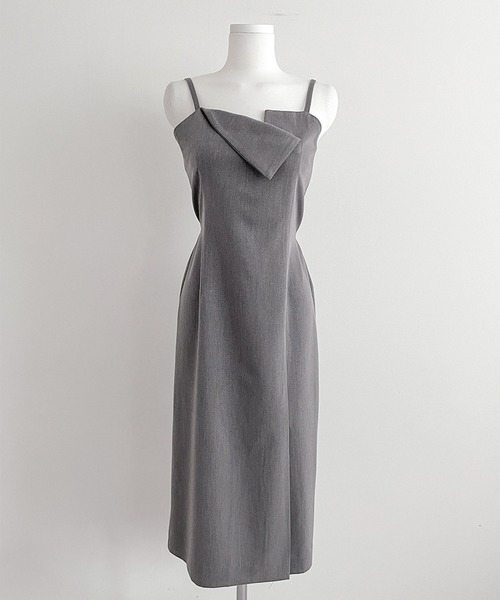 Jasmine Grandiflorum(ジャスミングランディフローラム)の「【Jasmine】アシメトリーキャミロングワンピース (SS)(ワンピース・レディース・グレー/ブラック/ライトベージュ・FREE)」の19枚目の写真