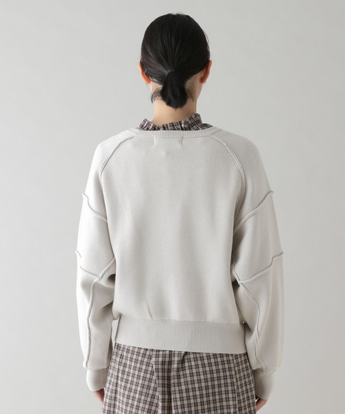 ニット セーター 「natural by clip」12ゲージウール混BIGプルオーバー レディース セール】《natural by clip》12ゲージウール混BIGプルオーバー