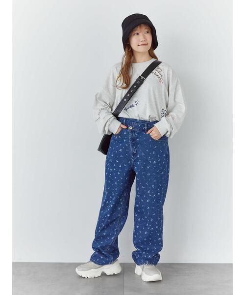 ehka sopo（エヘカソポ）の「らくがき刺繍プリントロンT（Tシャツ/カットソー・レディース・ブラック/グレー/オフホワイト・F）」の19枚目の写真