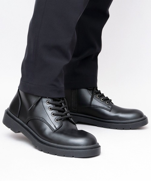 glabella（グラベラ）の「選べる2デザイン クッションソール ドレスブーツ（レースアップ・サイドゴア）（ブーツ・メンズ・ブラック/ブラック系その他・L/M/S）」の3枚目の写真