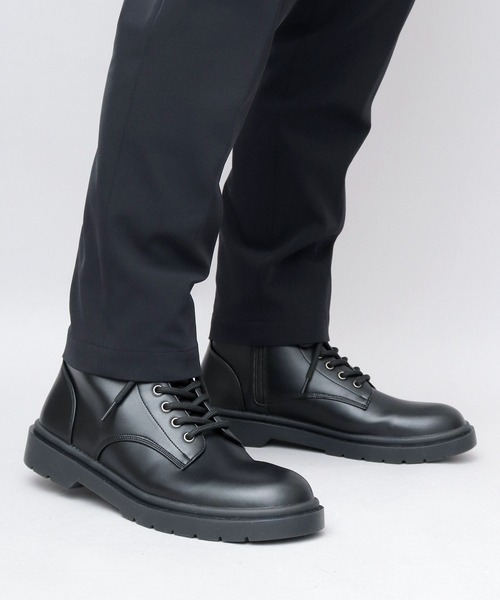 glabella（グラベラ）の「選べる2デザイン クッションソール ドレスブーツ（レースアップ・サイドゴア）（ブーツ・メンズ・ブラック/ブラック系その他・L/M/S）」の15枚目の写真