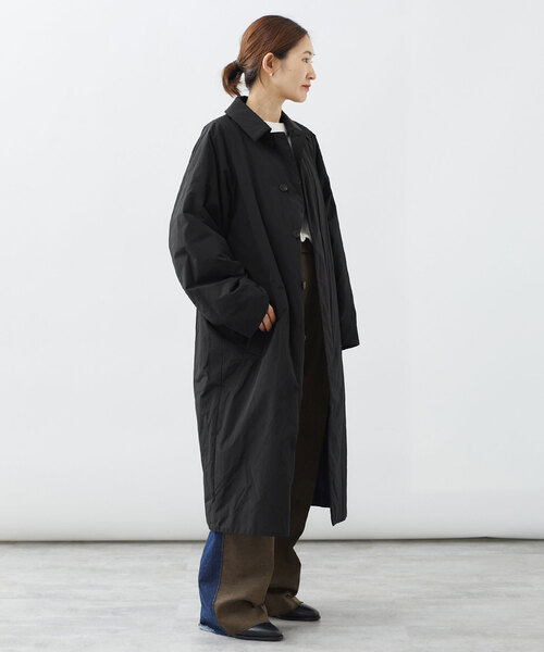 ATON(エイトン)の「ATON(エイトン)Techno Co Padded コート CMAGCW0904(ステンカラーコート・レディース・ブラック・FREE)」の4枚目の写真