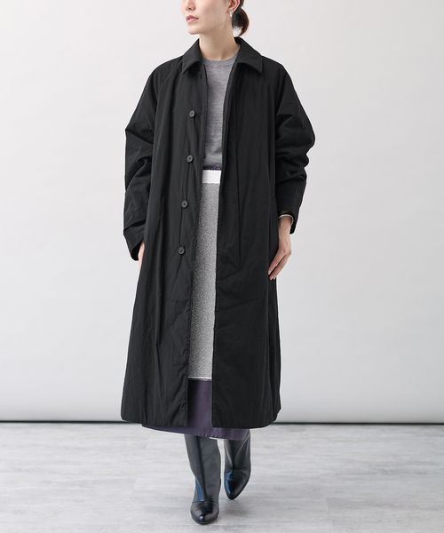 ATON(エイトン)の「ATON(エイトン)Techno Co Padded コート CMAGCW0904(ステンカラーコート・レディース・ブラック・FREE)」の20枚目の写真