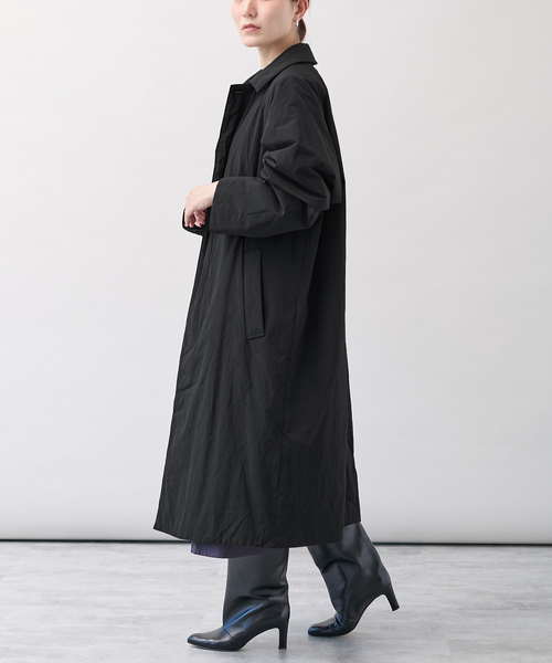 ATON(エイトン)の「ATON(エイトン)Techno Co Padded コート CMAGCW0904(ステンカラーコート・レディース・ブラック・FREE)」の21枚目の写真