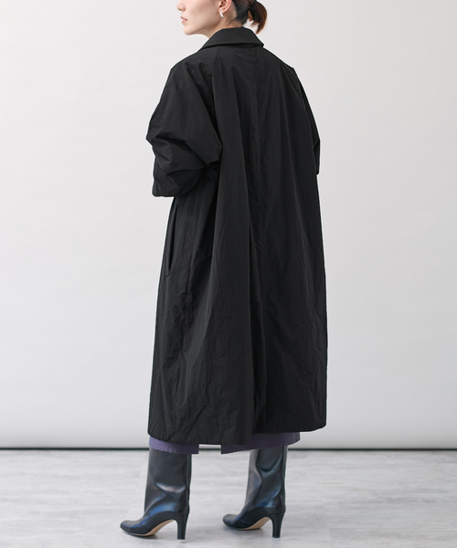ATON(エイトン)の「ATON(エイトン)Techno Co Padded コート CMAGCW0904(ステンカラーコート・レディース・ブラック・FREE)」の22枚目の写真