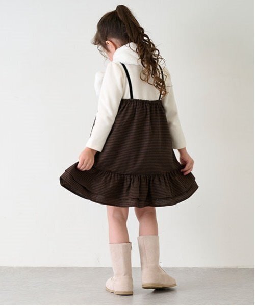 petit main（プティマイン）の「ロングブーツ（ブーツ・キッズ・ブラック/ベージュ・17cm/18cm/19cm）」の7枚目の写真