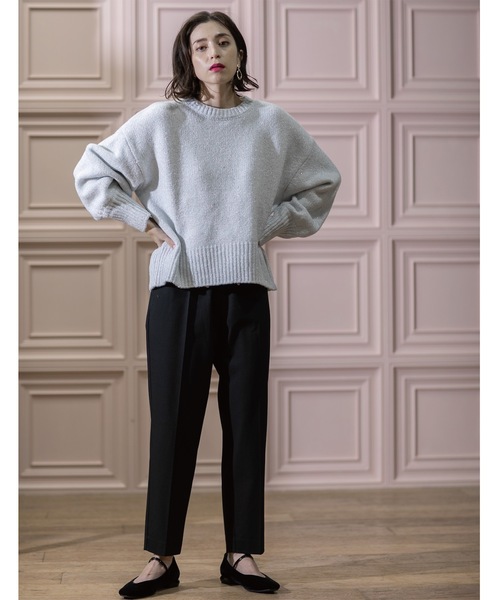 OPAQUE.CLIP（オペークドットクリップ）の「◆《SS-LLsize》裏起毛ストレッチイージーテーパードパンツ【蓄熱素材/洗濯機洗い可】（その他パンツ・レディース・ブラック/オフホワイト/グレー/チャコールグレー・34/36/38/40/42）」の22枚目の写真