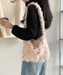 Liaa/スパンコール ファー ショルダーバッグ A18484
