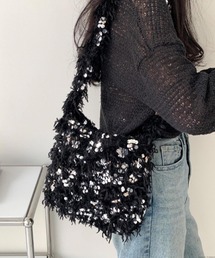 Liaa/スパンコール ファー ショルダーバッグ A18484