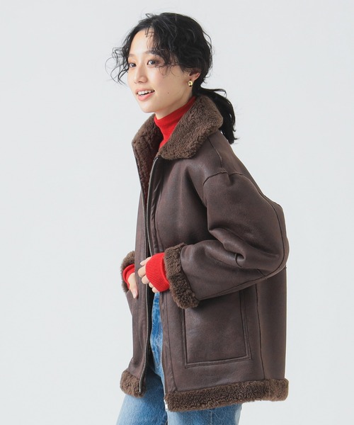 B:MING by BEAMS（ビーミングバイビームス）の「フェイク ムートン ブルゾン（S～M）（ブルゾン・レディース・ブラック/ブラウン・SMALL/MEDIUM）」の18枚目の写真